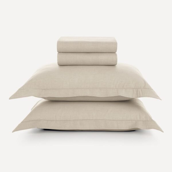 Jogo de Cama Casal 100% Algodão Tesso Bege