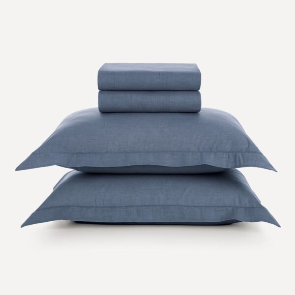 Jogo de Cama Casal 100% Algodão Tesso Marinho