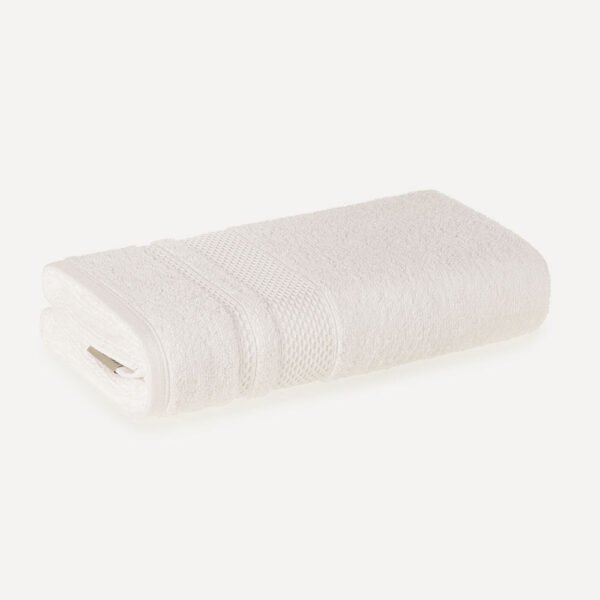 Toalha de Rosto Fio Penteado 100% Algodão Yves Branco