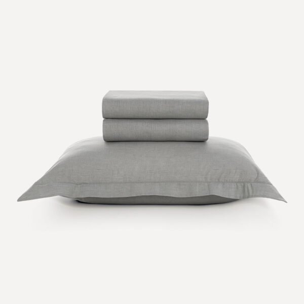 Jogo de Cama Solteiro 100% Algodão Tesso Cinza