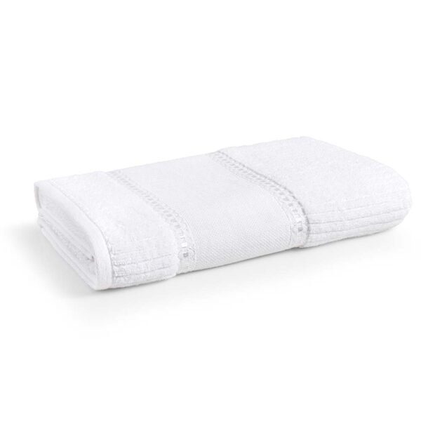 Toalha de Banho Passa Fitas Para Bordar Branco